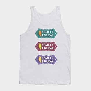 Faulty Fauna multicolor logo sticker set Tank Top